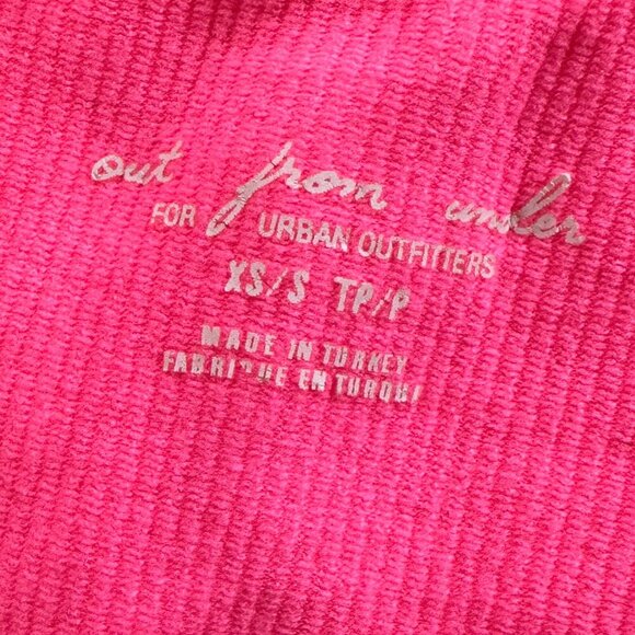 Out From Under for URBAN OUTFITTERS Hot Neon Pink Ribbed Bralette Top Size XS/S - Picture 9 of 10